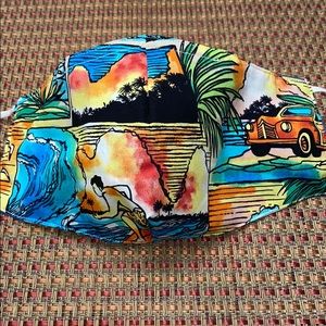 New One - Hawaiian Fabric face mask!